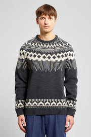 Malung Fair Isle Dark Grey Melange