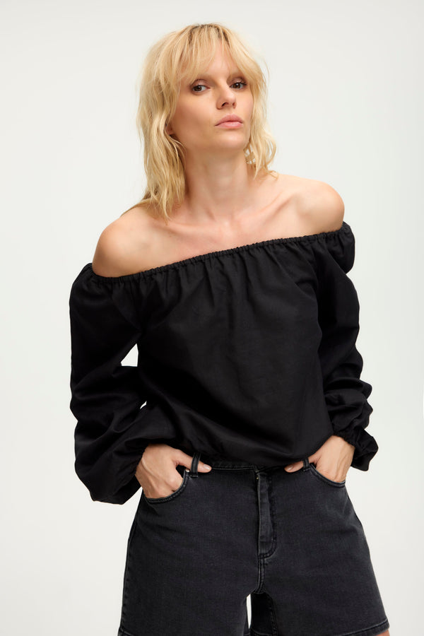 LolianGZ off shoulder blouse (Black) 34