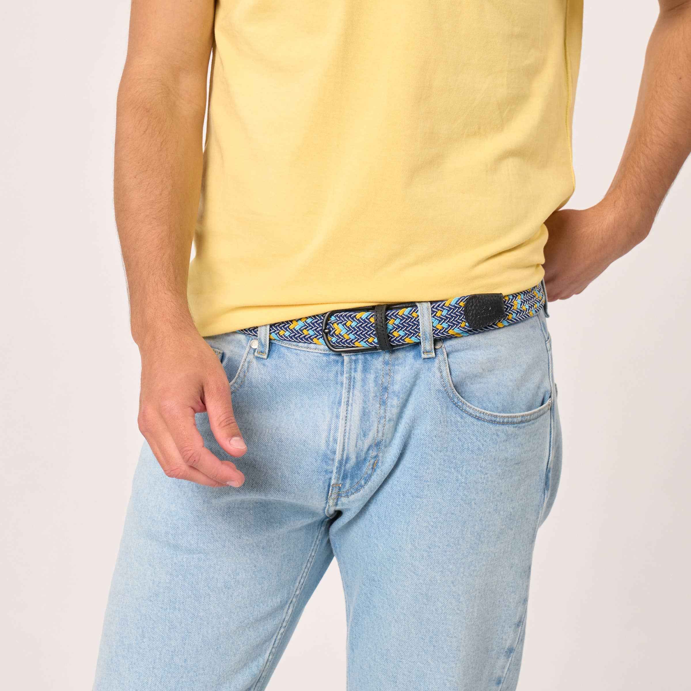 Multicolored elastic braided belt - Cusco BILLYBELT