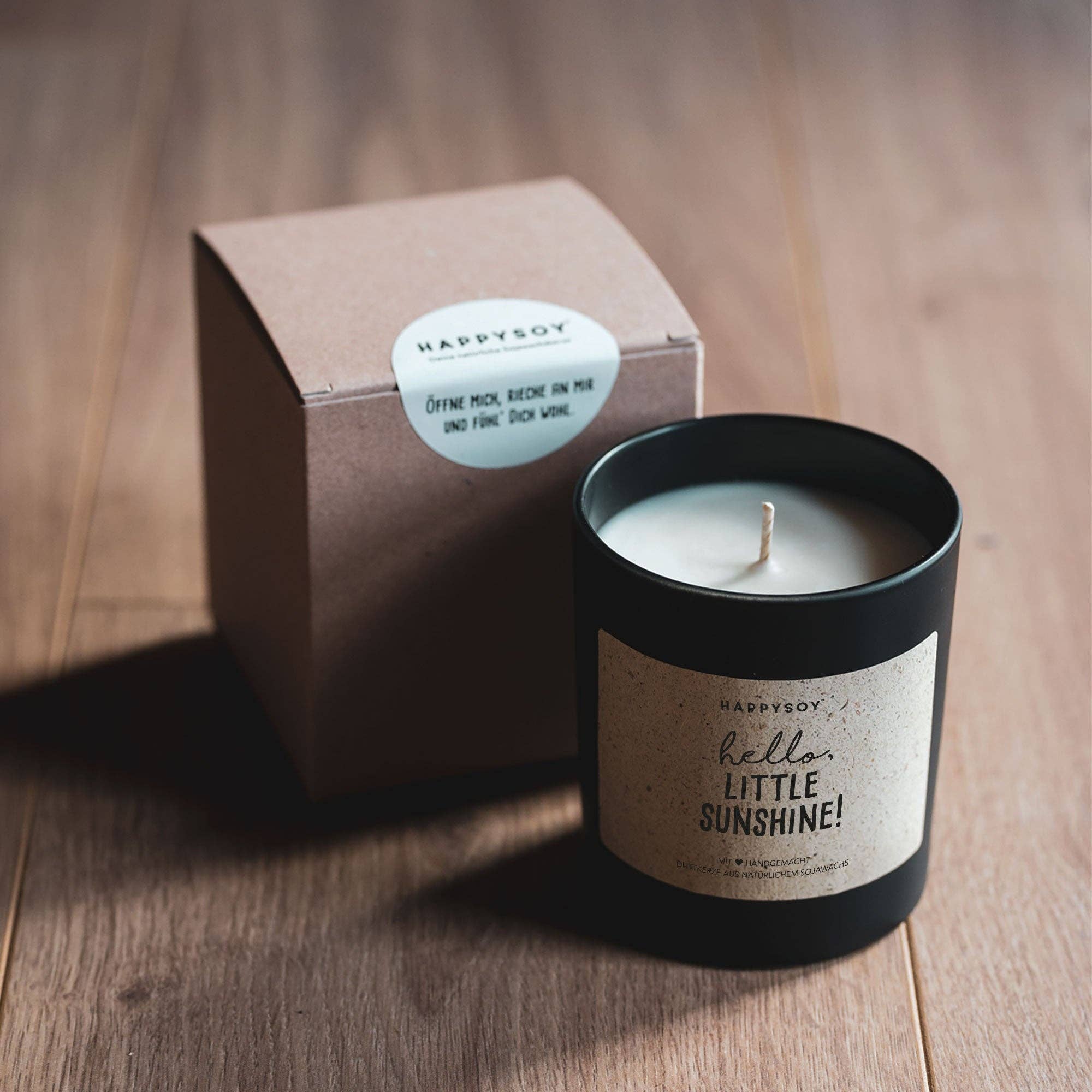Scented candle | Hello, little sunshine! Happysoy