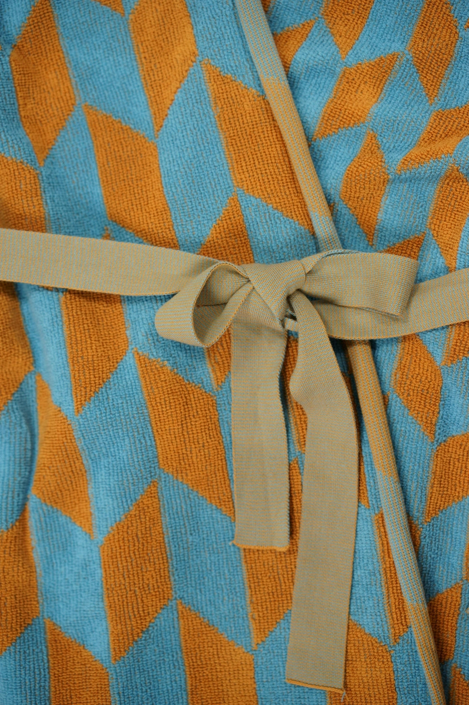 Knitted Bathrobe | Caramel & Sky | Arrow Tail towel.studio
