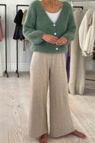 Cornelia LS Cardigan Dusty Green Americandreams