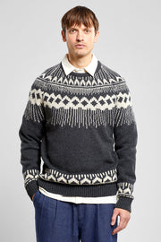 Malung Fair Isle Dark Grey Melange