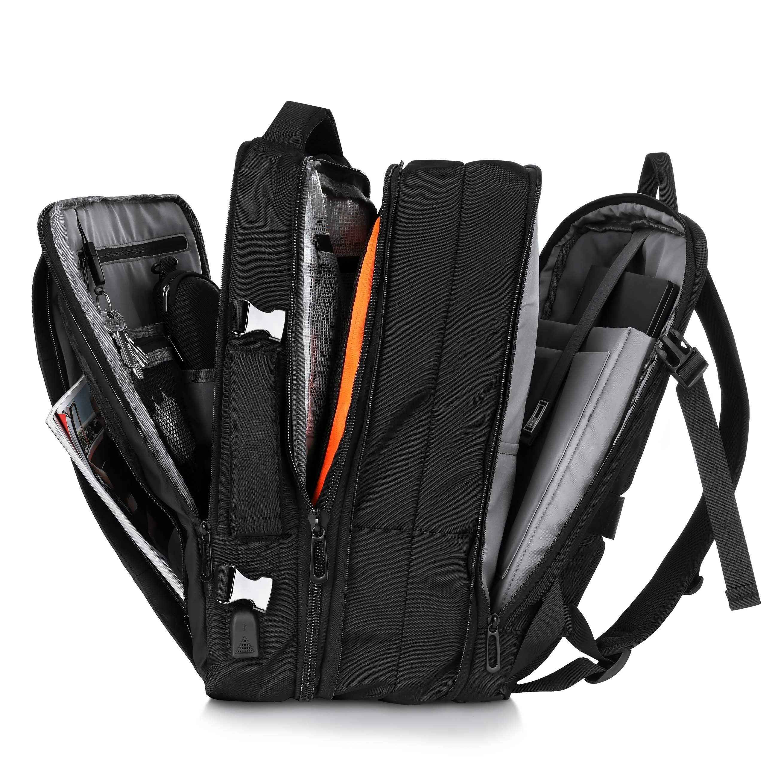 Travel Backpack: Black James Hawk