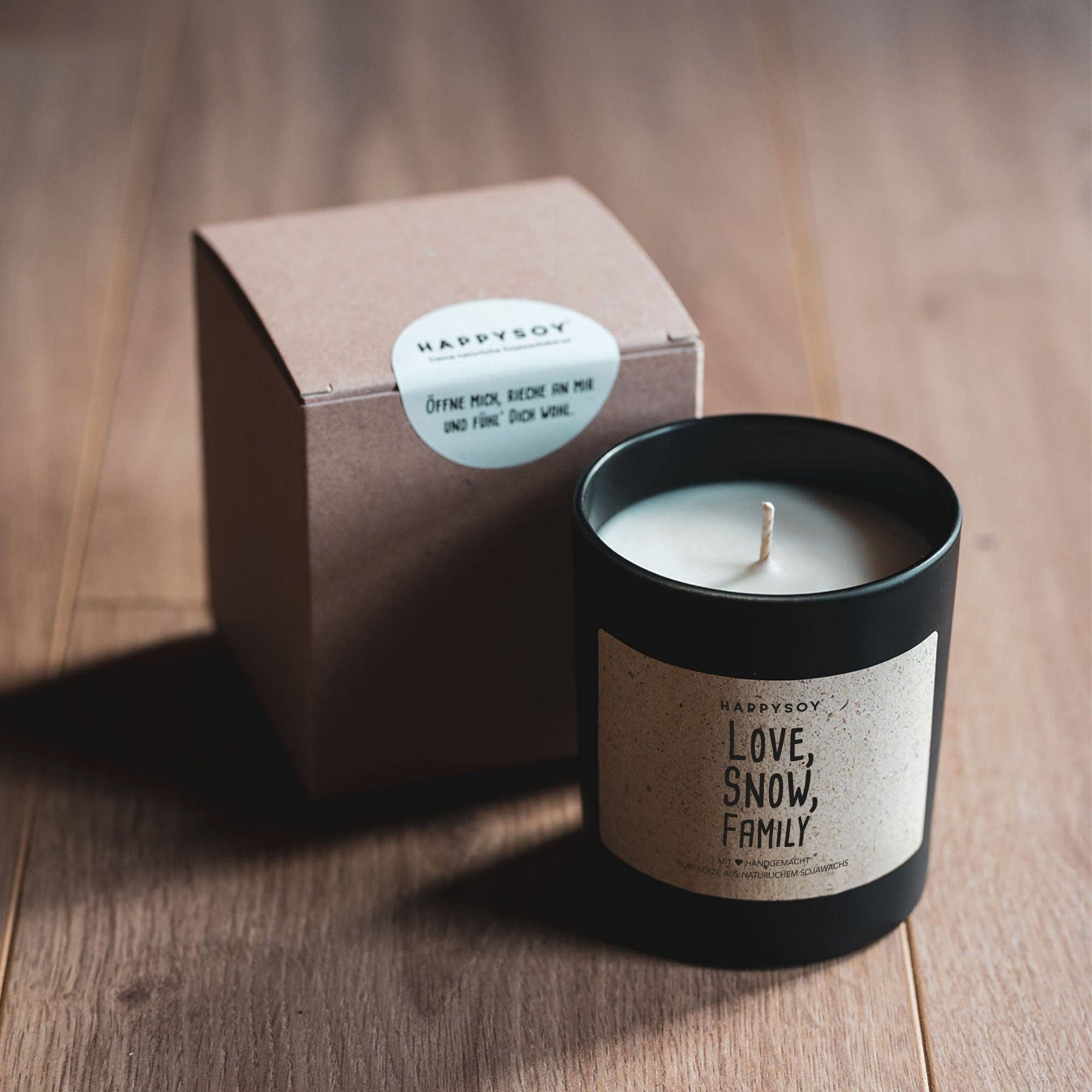 Scented candle | Love, Snow, Family Happysoy
