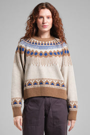 Senja Fair Isle Pearl White