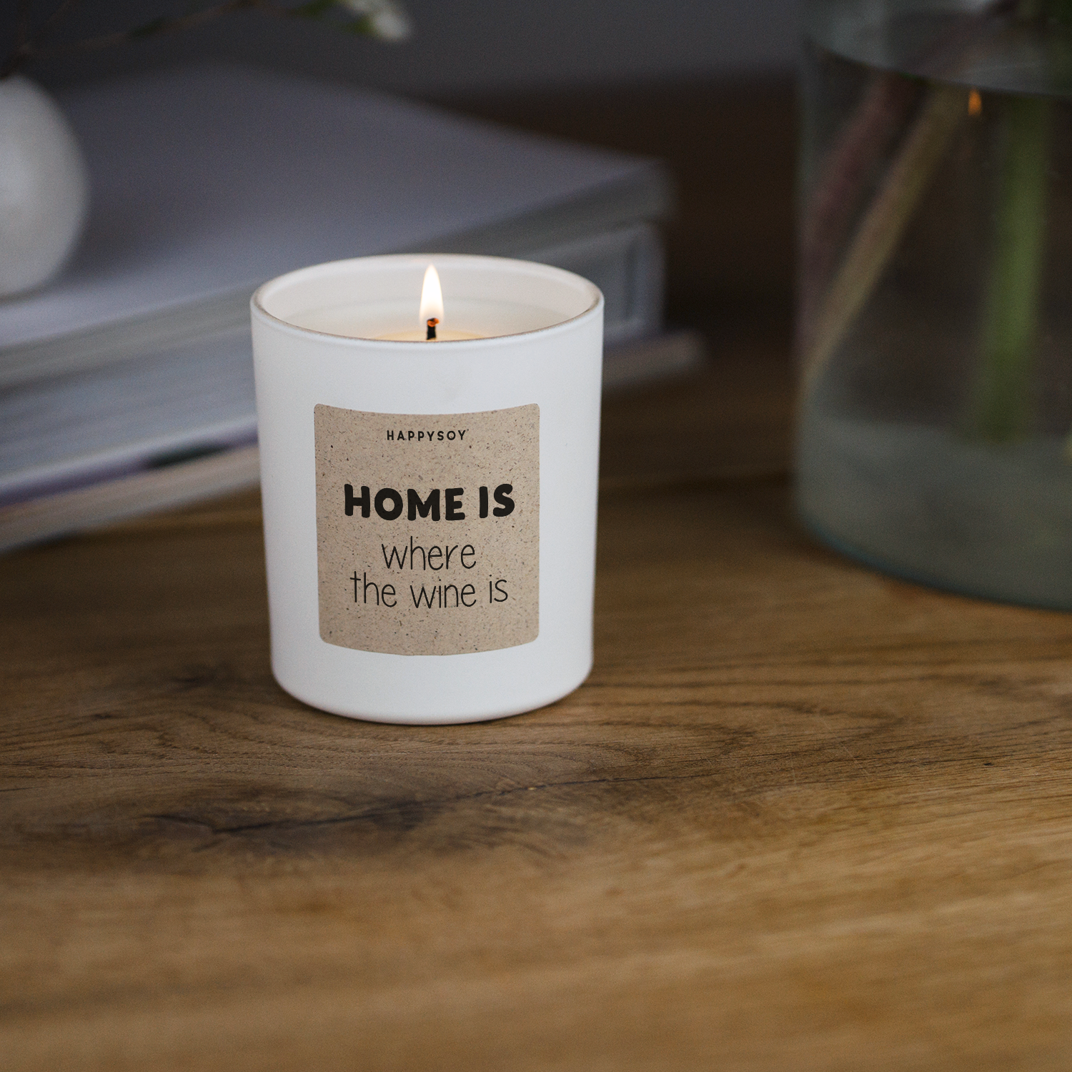Scented candle - Home is where the wine is Happysoy