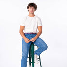 Elastic Braided Belt Plum BILLYBELT