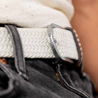 Coco White Braided Elastic Belt BILLYBELT