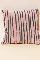 Stripe Throw Pillow | Pink & Green towel.studio