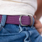 Elastic Braided Belt Plum BILLYBELT