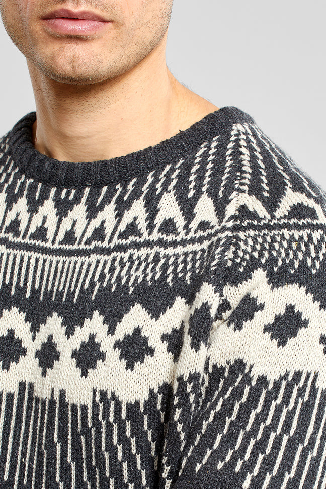 Malung Fair Isle Dark Grey Melange