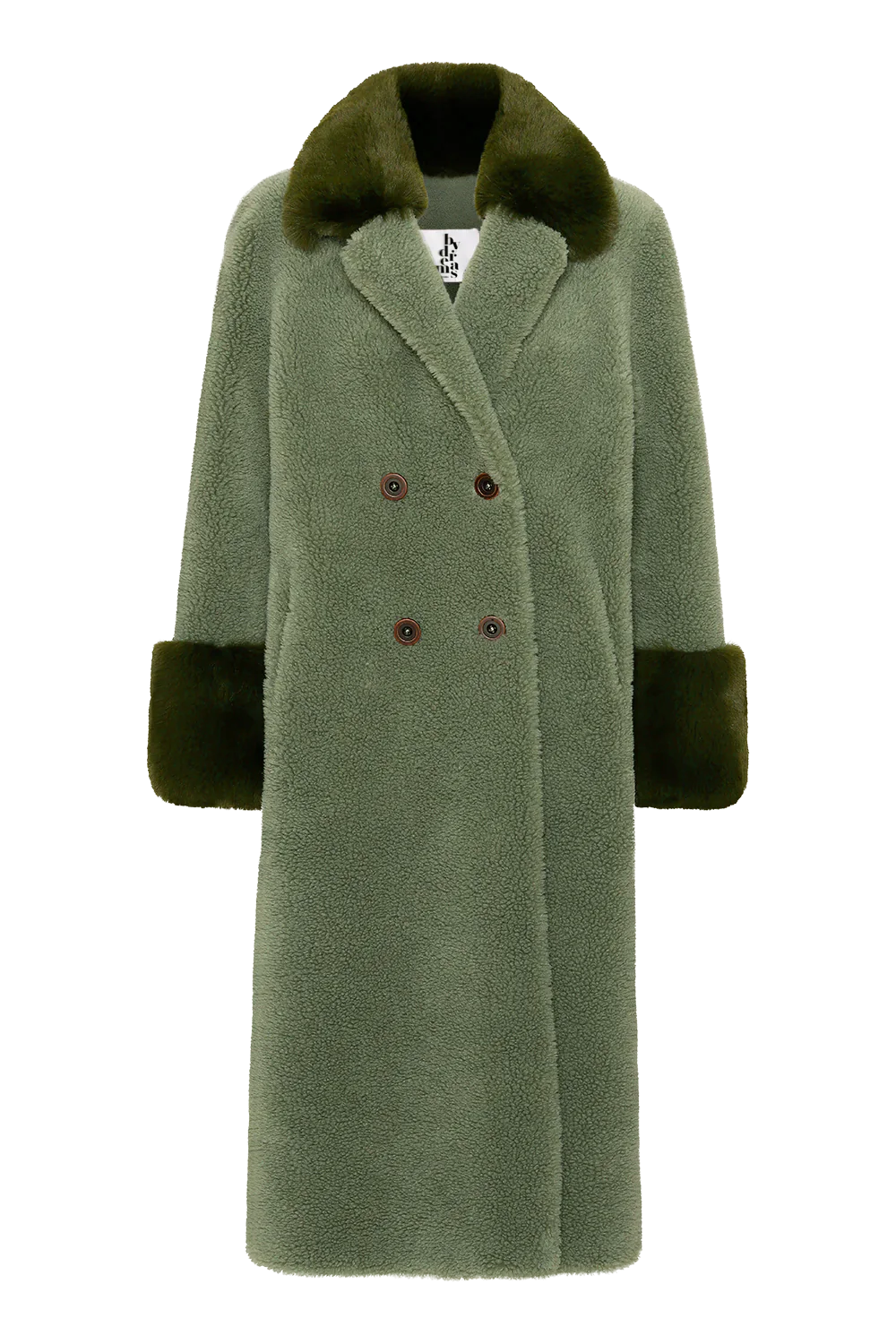 Fiona Wool Coat Long Green Americandreams