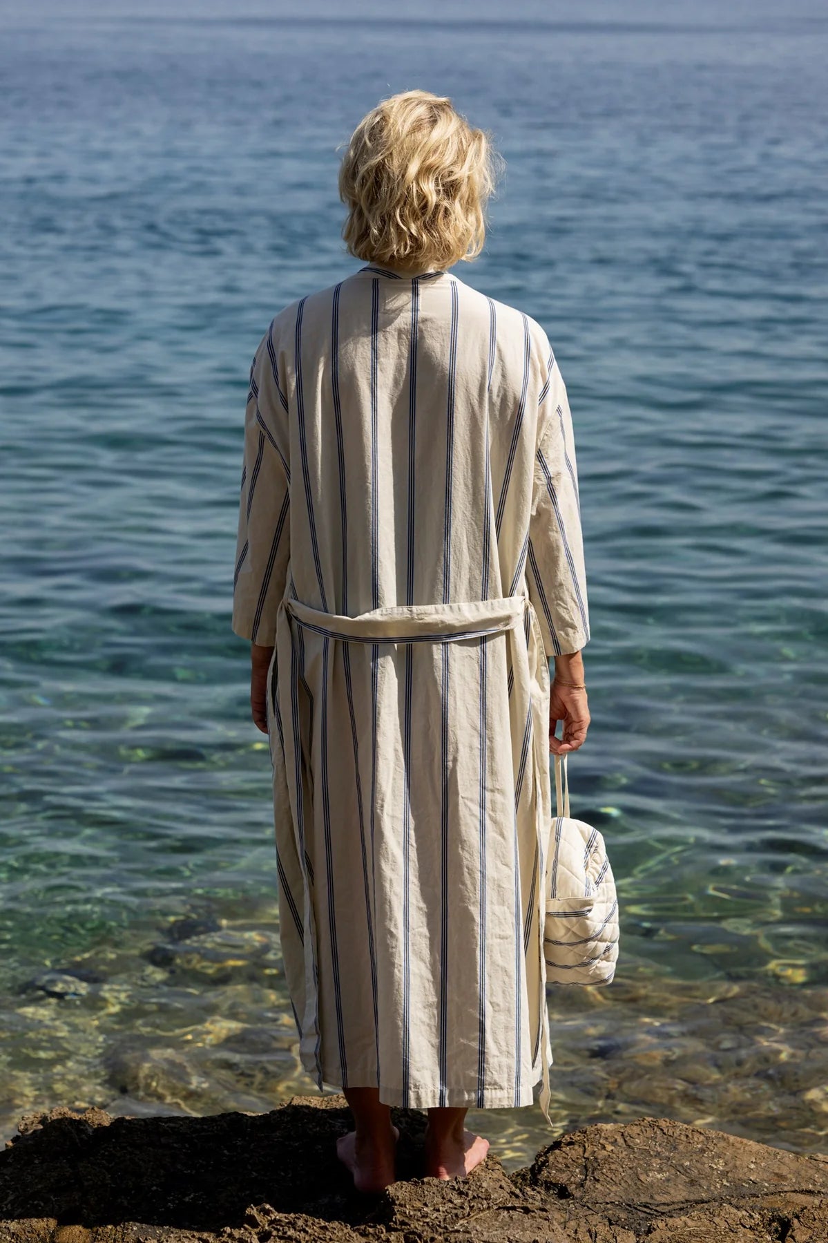  Lune Robe Stripe - Ecru / Sininen / Moonless 