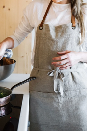 Natural Linen Luxury Apron