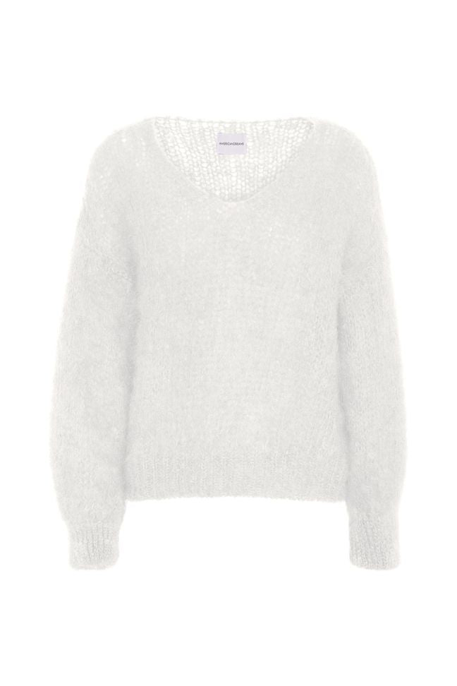 Milana LS Mohair Knit - White Americandreams