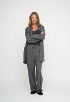 Moon Pants Check - Sand / Dark Navy moshi moshi mind