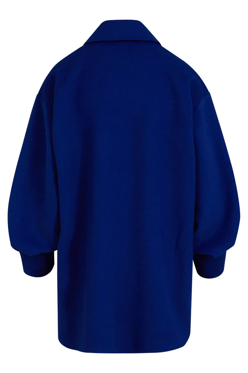 Overshirt With Puff Sleeves Electric Ocean