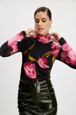 AlineGZ P blouse (Pink Flower)