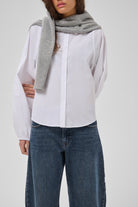 MWSunna Balloon Sleeve Shirt - Bright White