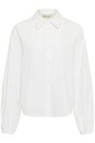 MWSunna Balloon Sleeve Shirt - Bright White