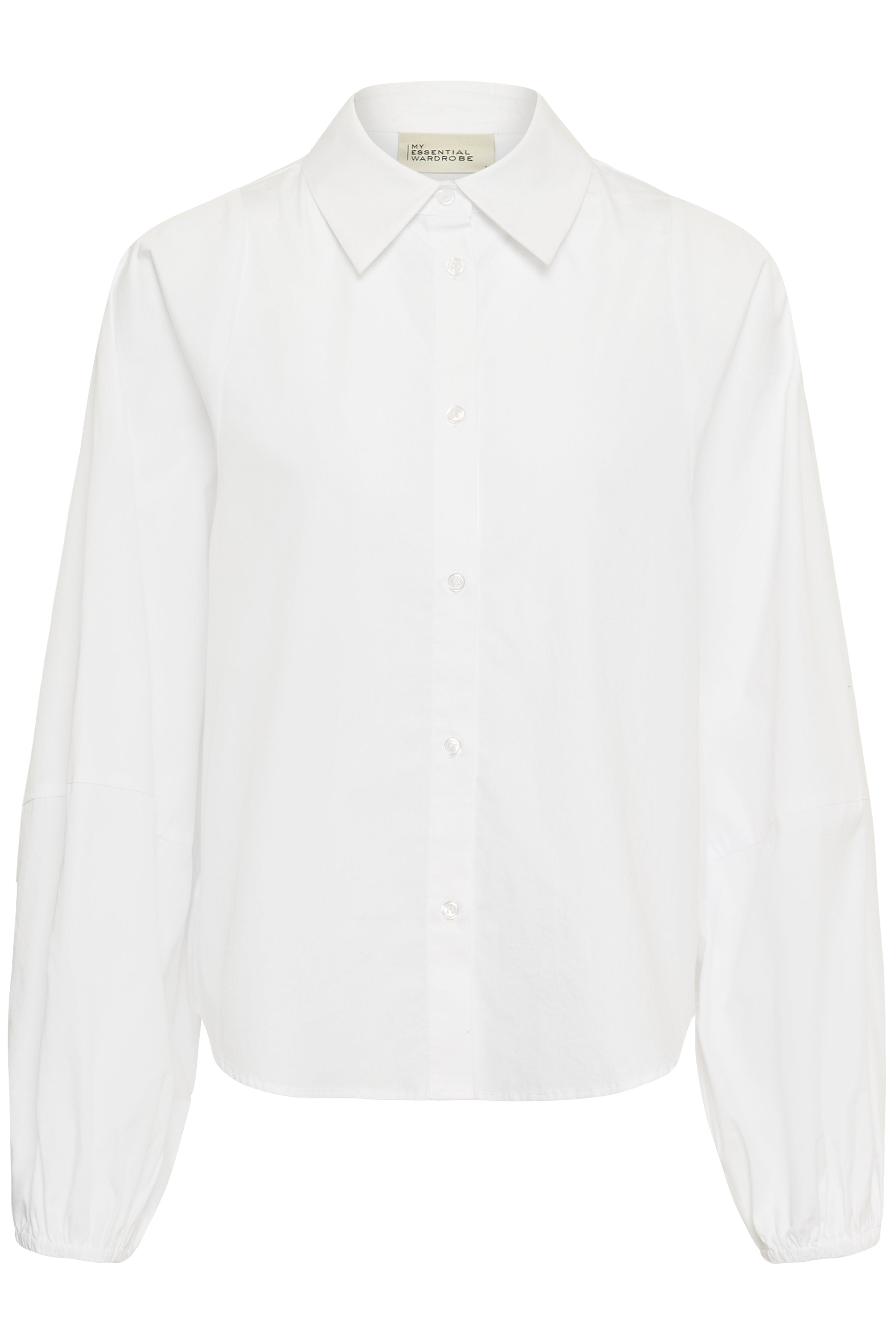 MWSunna Balloon Sleeve Shirt - Bright White