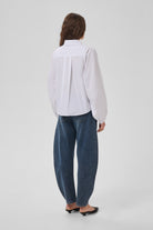 MWSunna Balloon Sleeve Shirt - Bright White