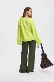 Embla Cardigan Sunny Lime