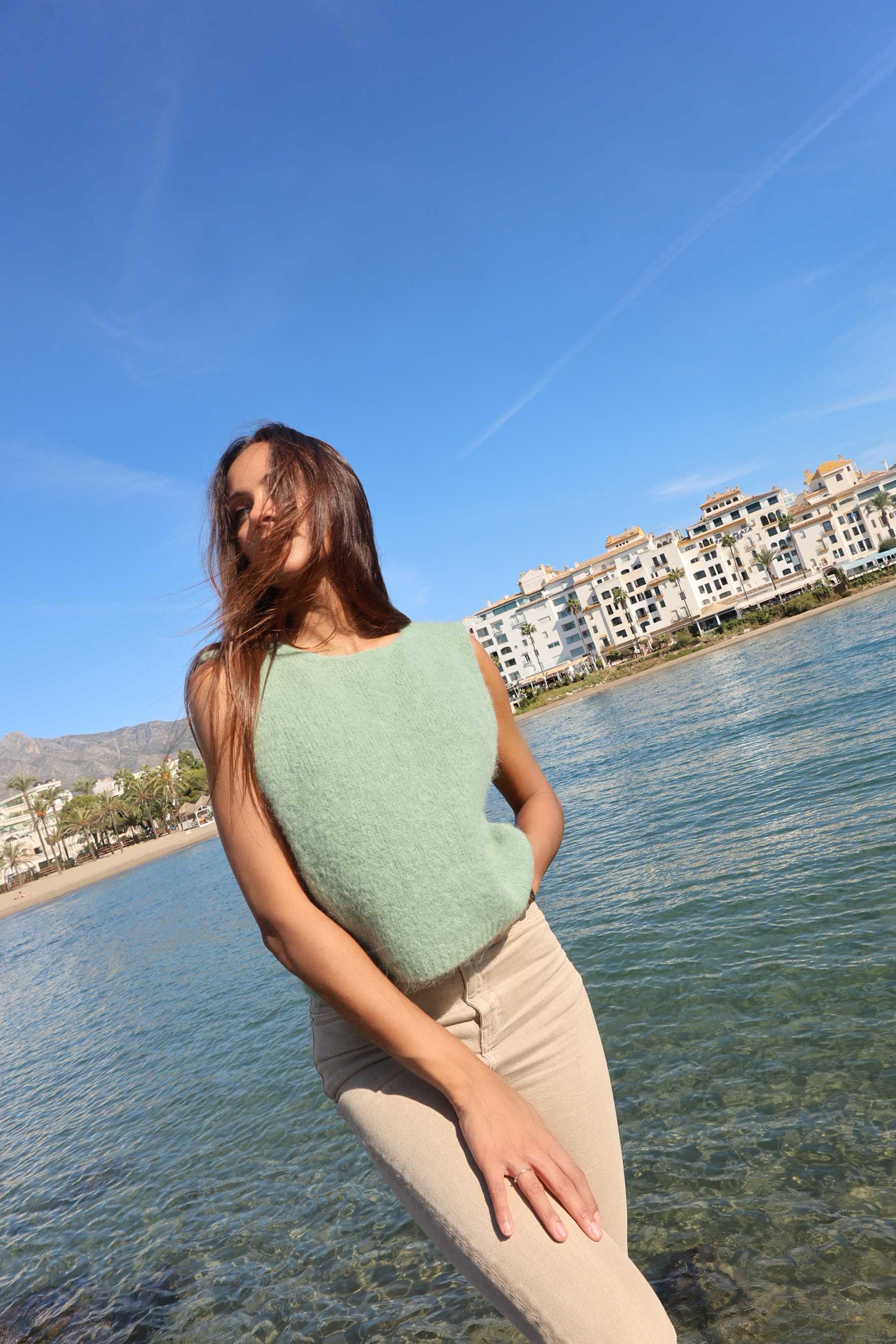 Telma Vest Dusty Green Americandreams
