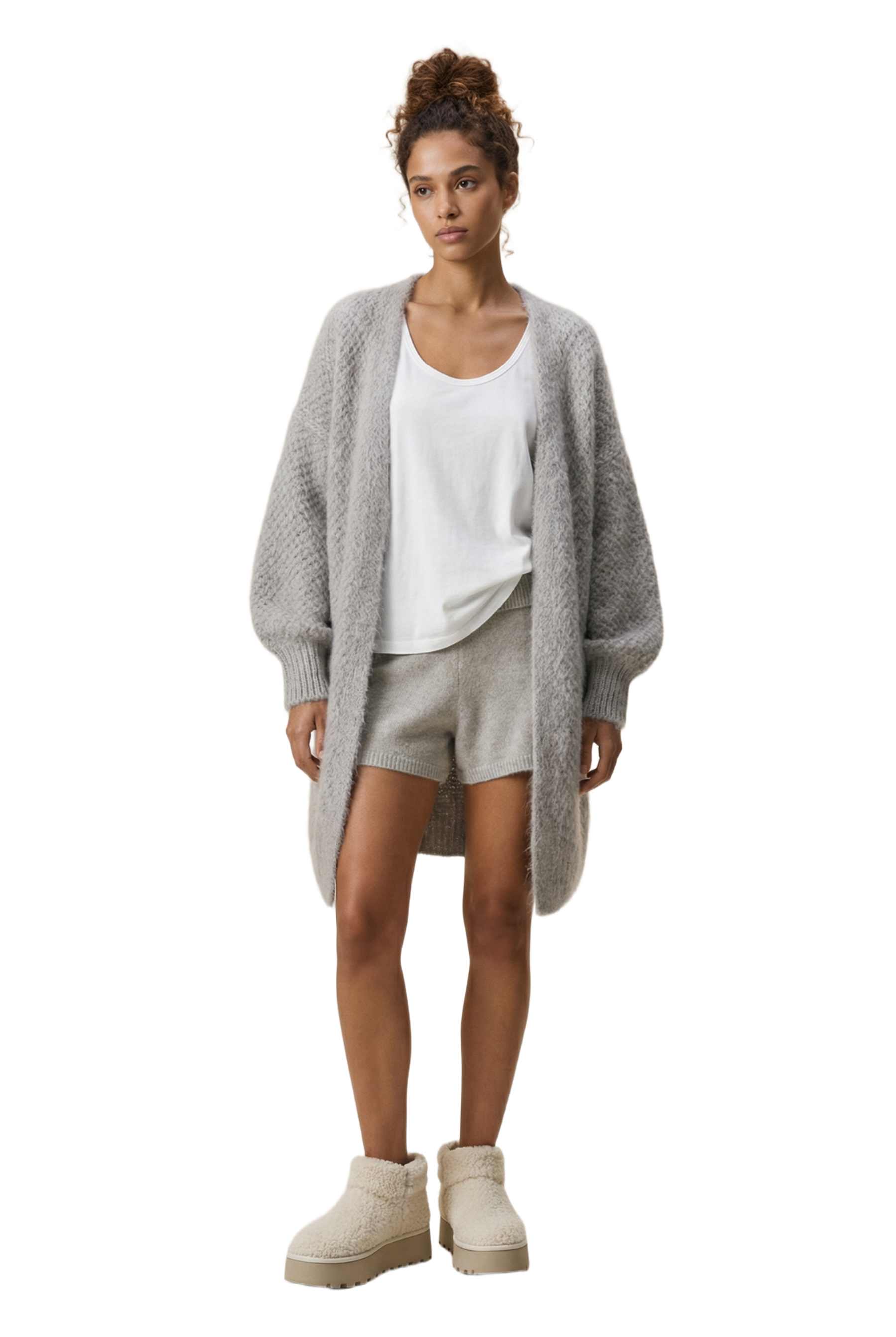Tenna Cardigan - Light Grey Americandreams