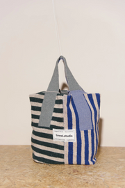 Crosswalk Beach Bag | Forest Blue towel.studio