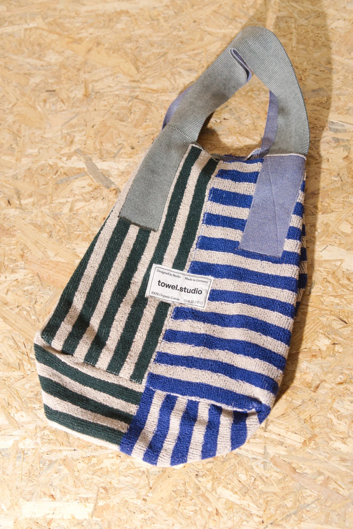 Crosswalk Mini Tote | Forest Blue towel.studio