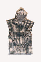 Bold Grid Surf Poncho | Forest Green towel.studio