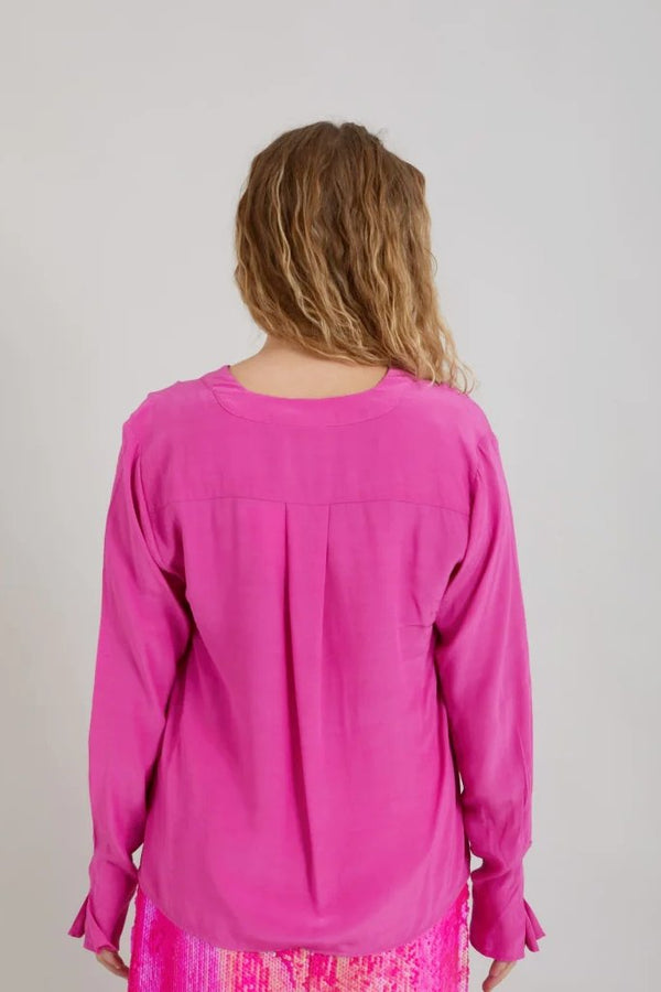 Pleats Shirt Rasperry Pink