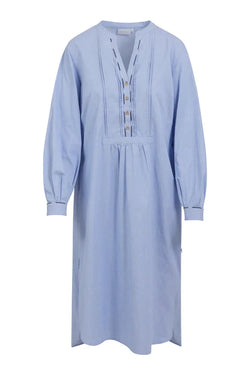 Cc Long Shirt With Piping Oxford Blue