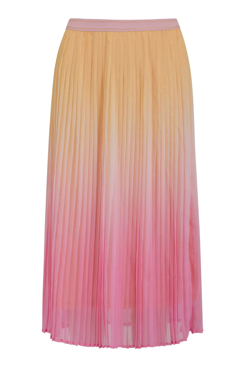 Cc Plisse Skirt With Dip Dye Effect Color Fade